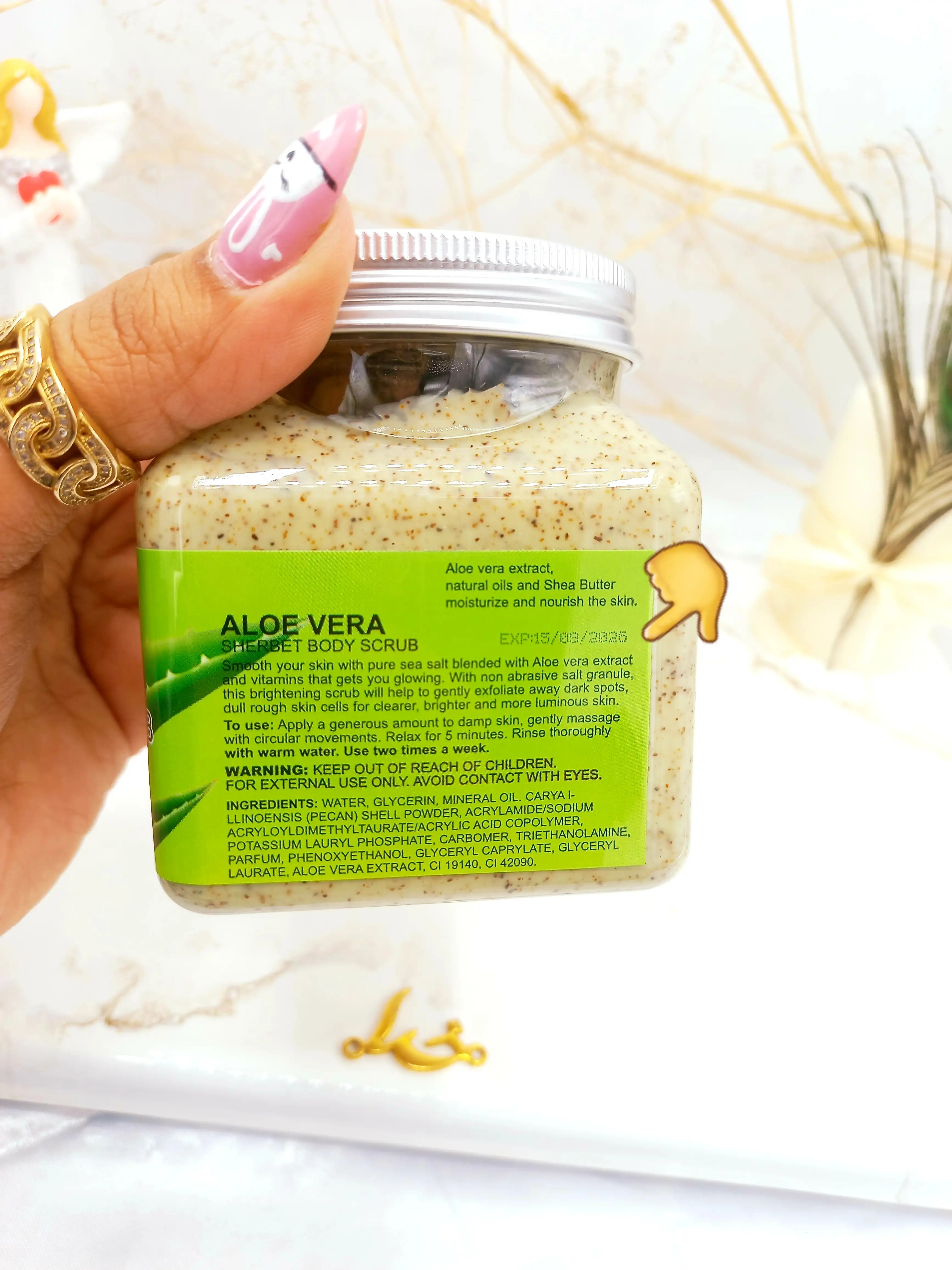 اسکراب پرطرفدار 350 میل شنی صورت و بدن رایحه آلوئه ورا ایور روزا EVER ROSA اصلی کد ER90008