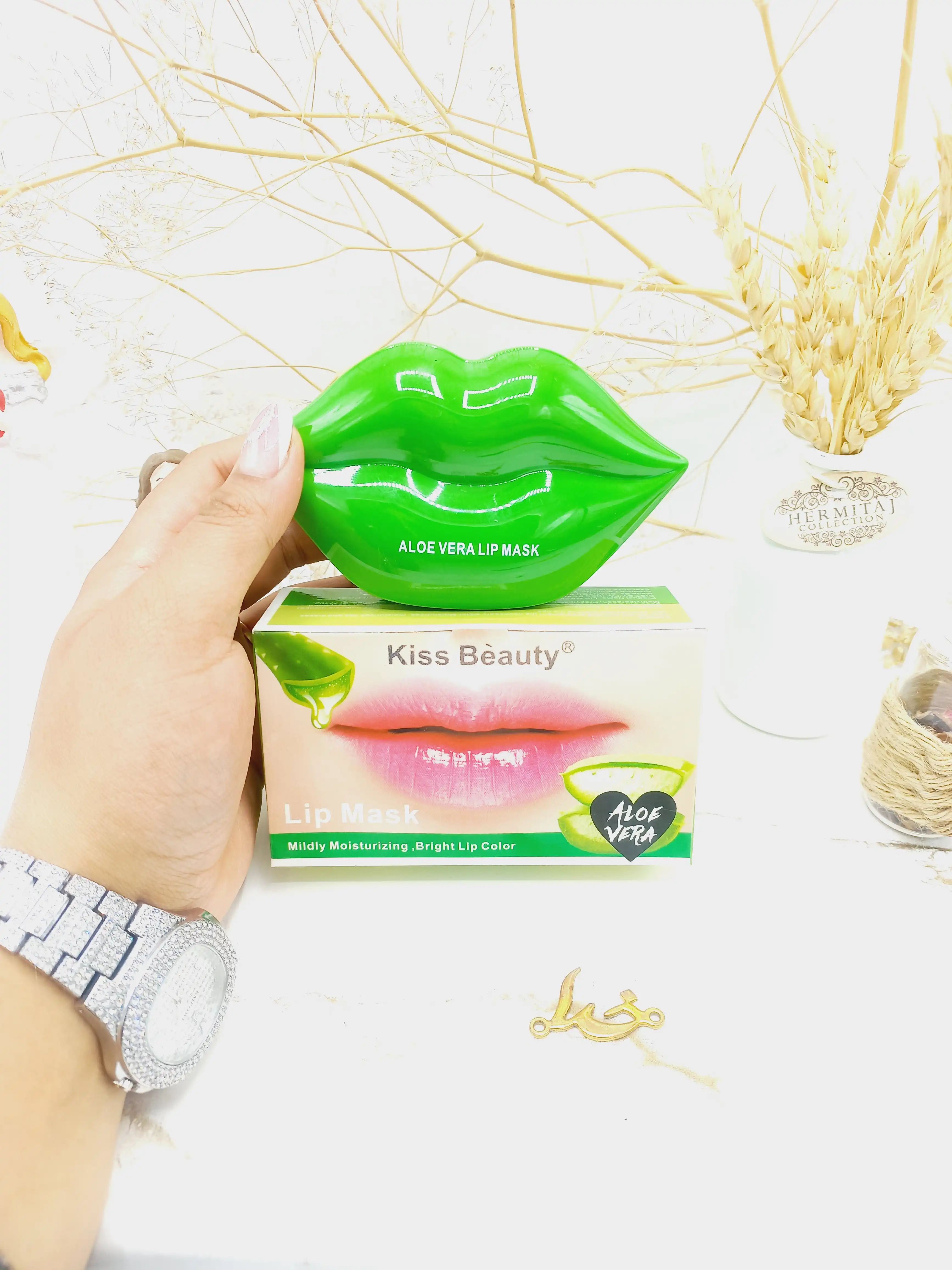 پچ لب کاسه ای 20 عددی آلوئه ورا کیس بیوتی kiss beauty کد 112303A