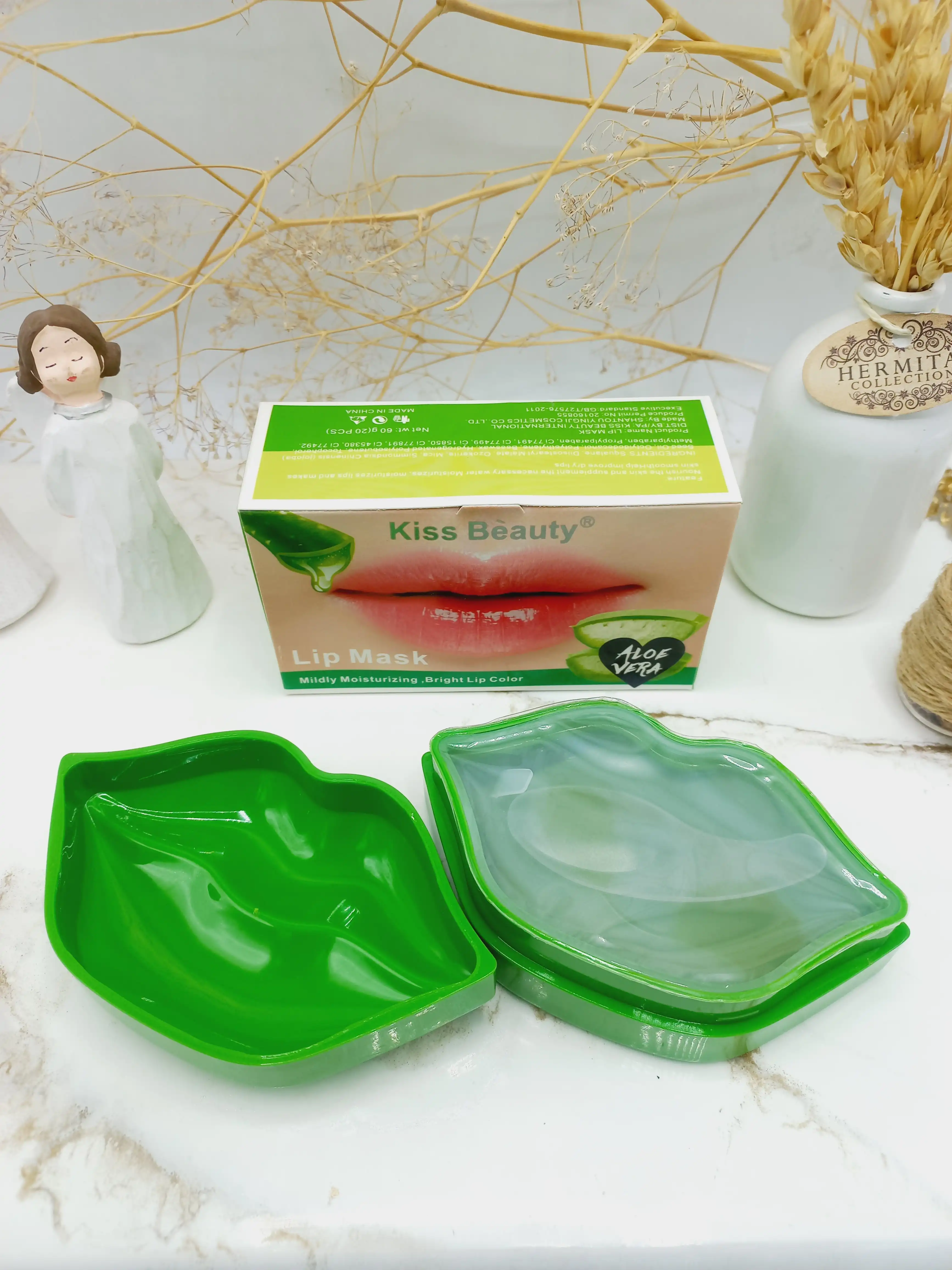 پچ لب کاسه ای 20 عددی آلوئه ورا کیس بیوتی kiss beauty کد 112303A