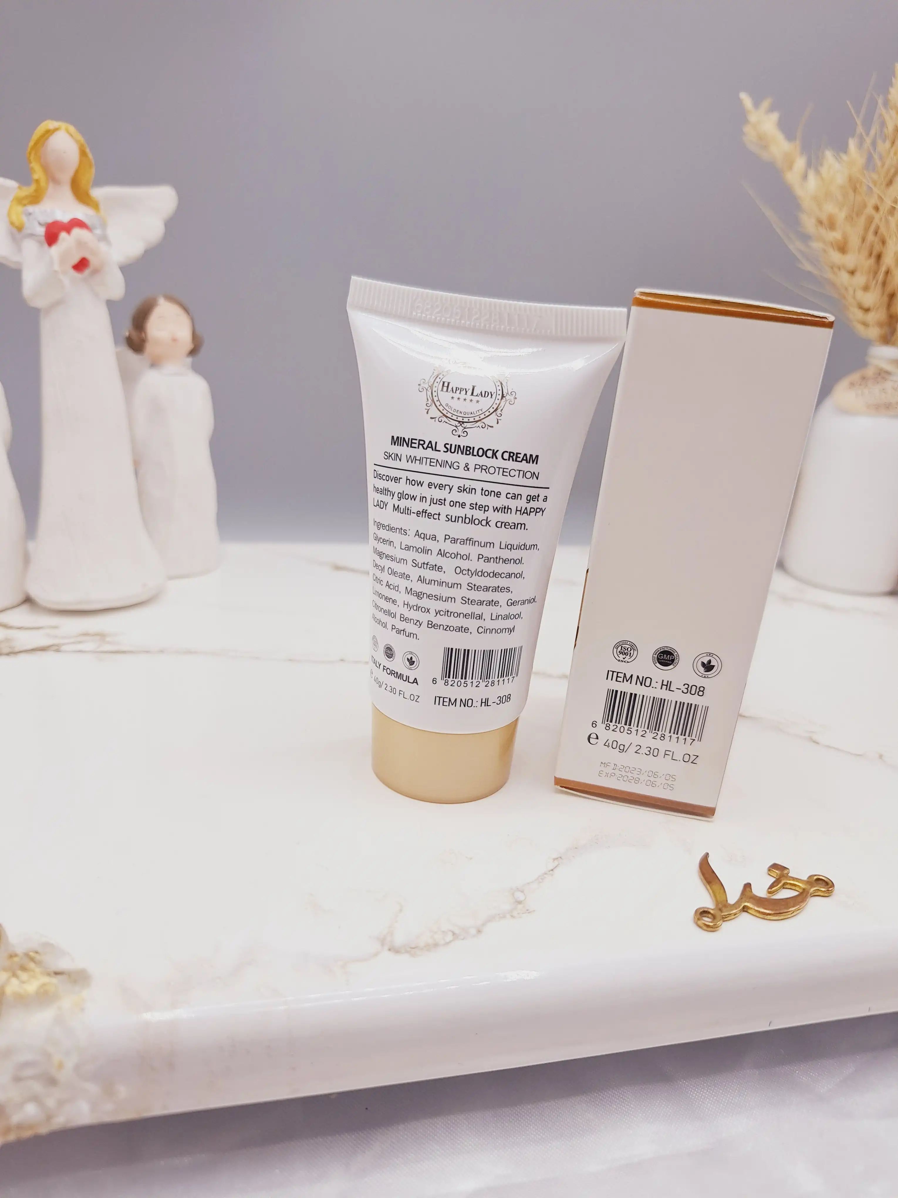 کرم ضدآفتاب اورجینال هپی لیدی دارای  spf50 رنگ بژ طبیعی کد HL308