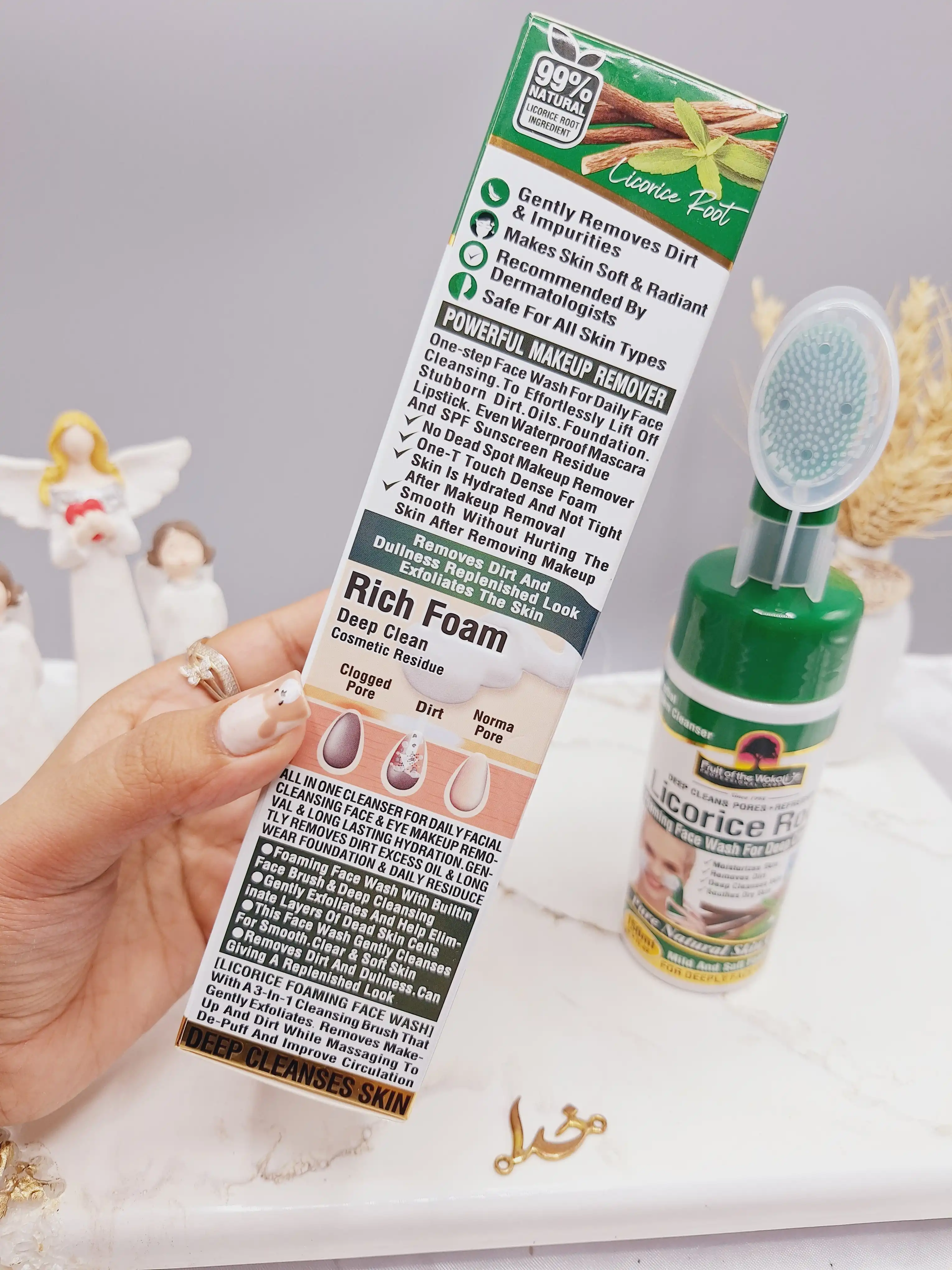 فوم شستشو صورت چوب ریشه شیرین بیان برند Wokali کدHA-3078