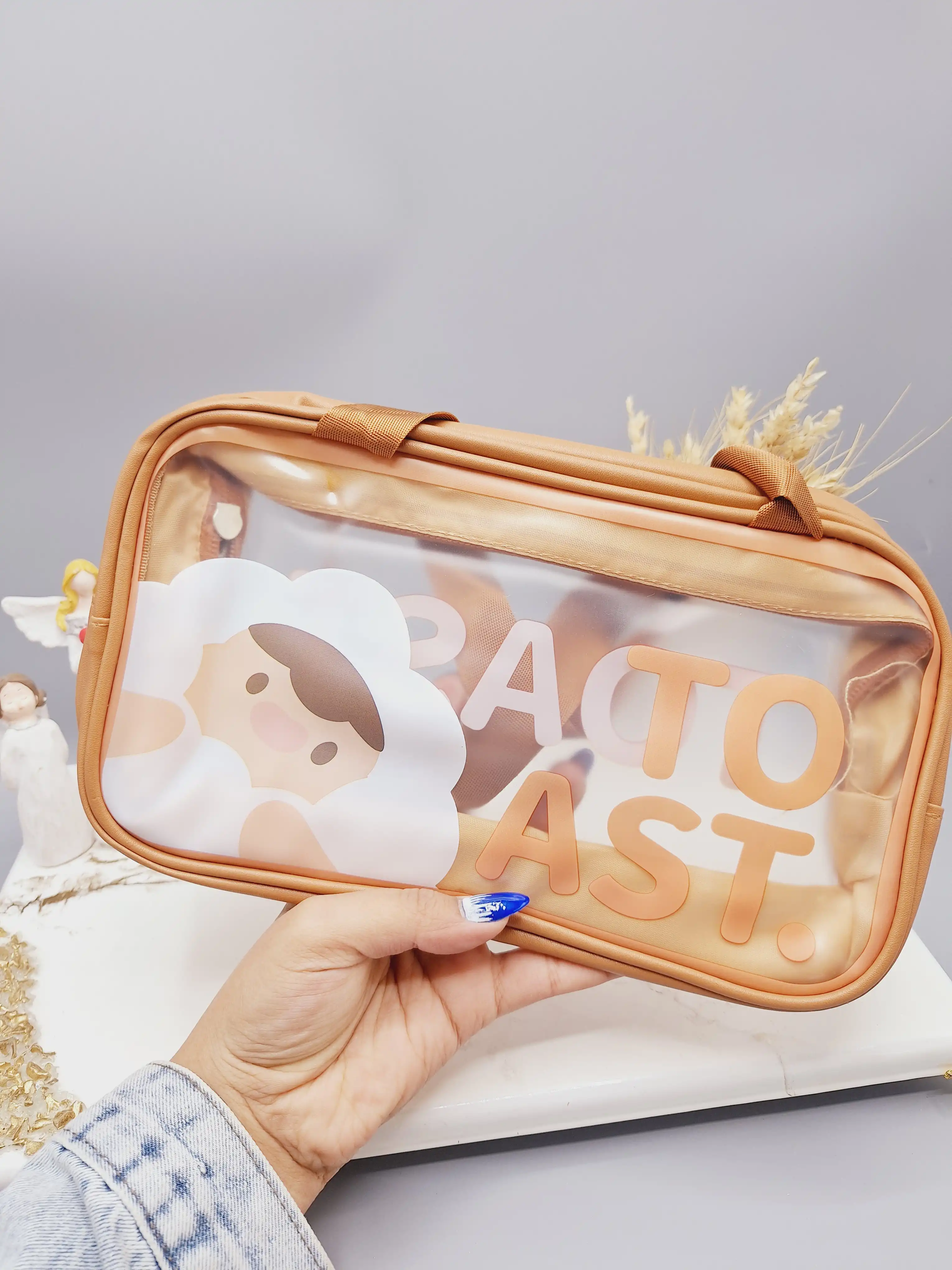 واشبگ بزرگ طرح جوجه جنس چرم (رنگ قهوه ای)