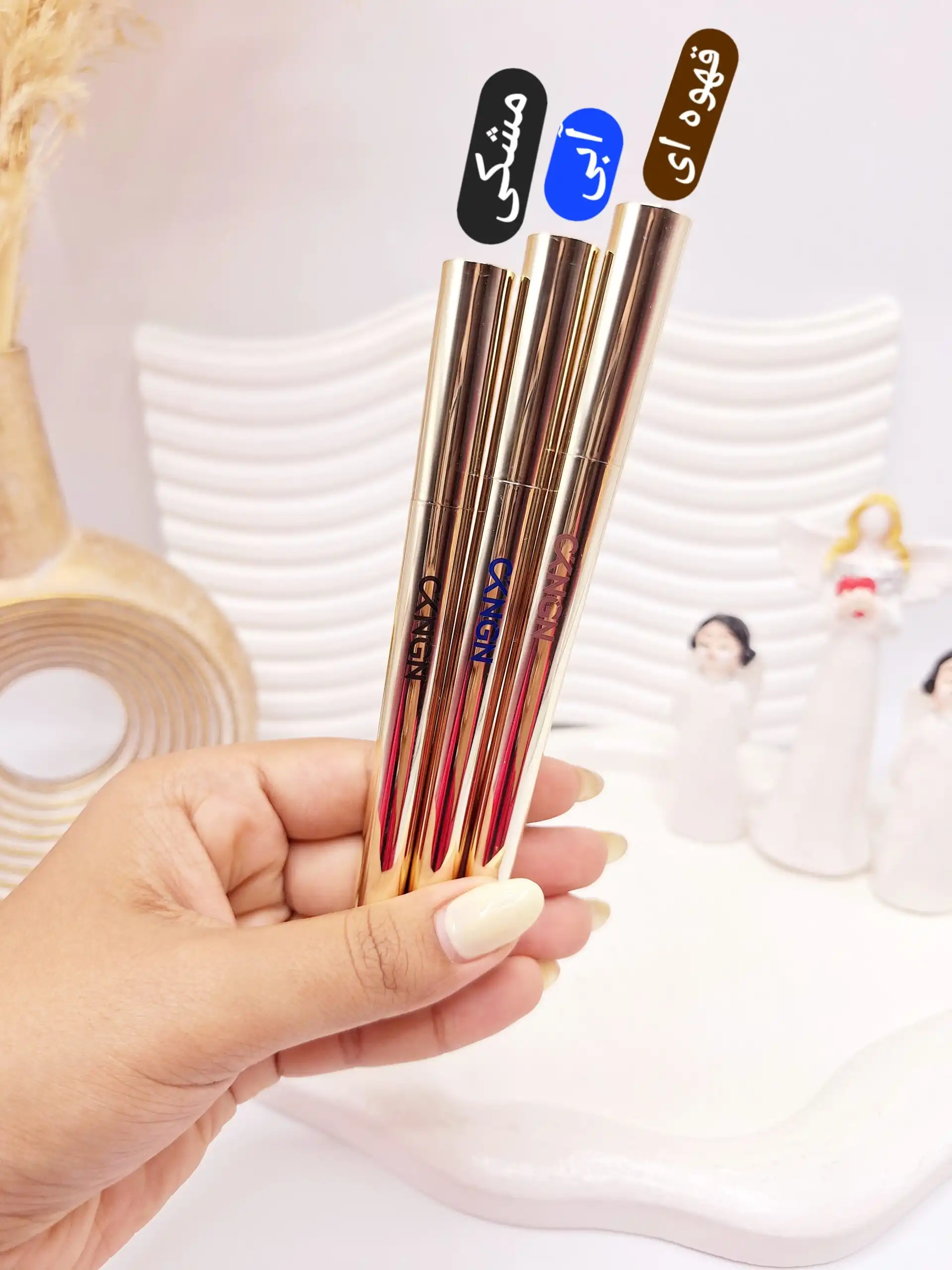 خط چشم مایع آبی و مشکی CKNGN کیفیت عالی کد 0106