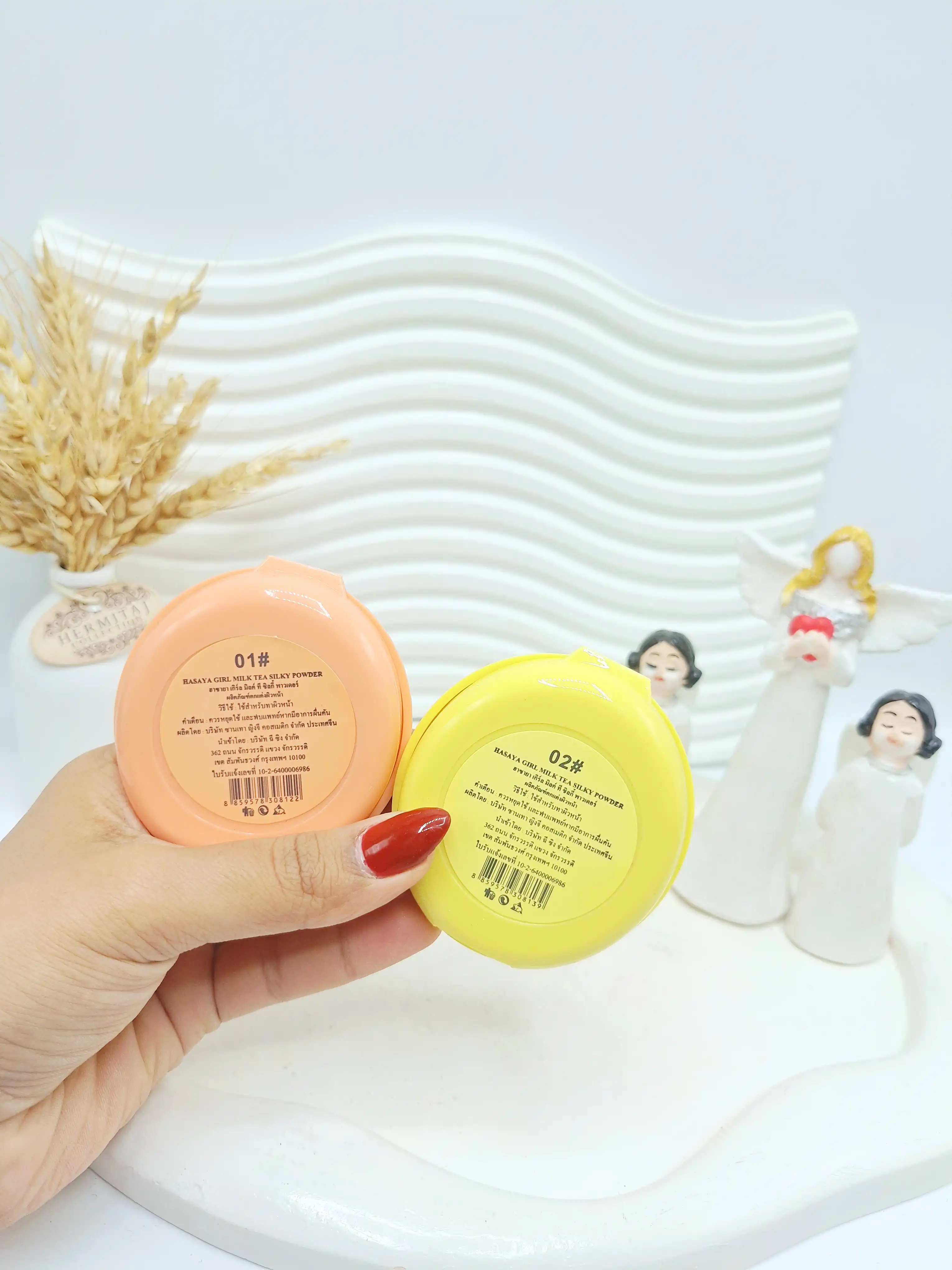 پودر پنکک ابریشمی رایحه میوه ای برند HASAYA GIRL کد 3750