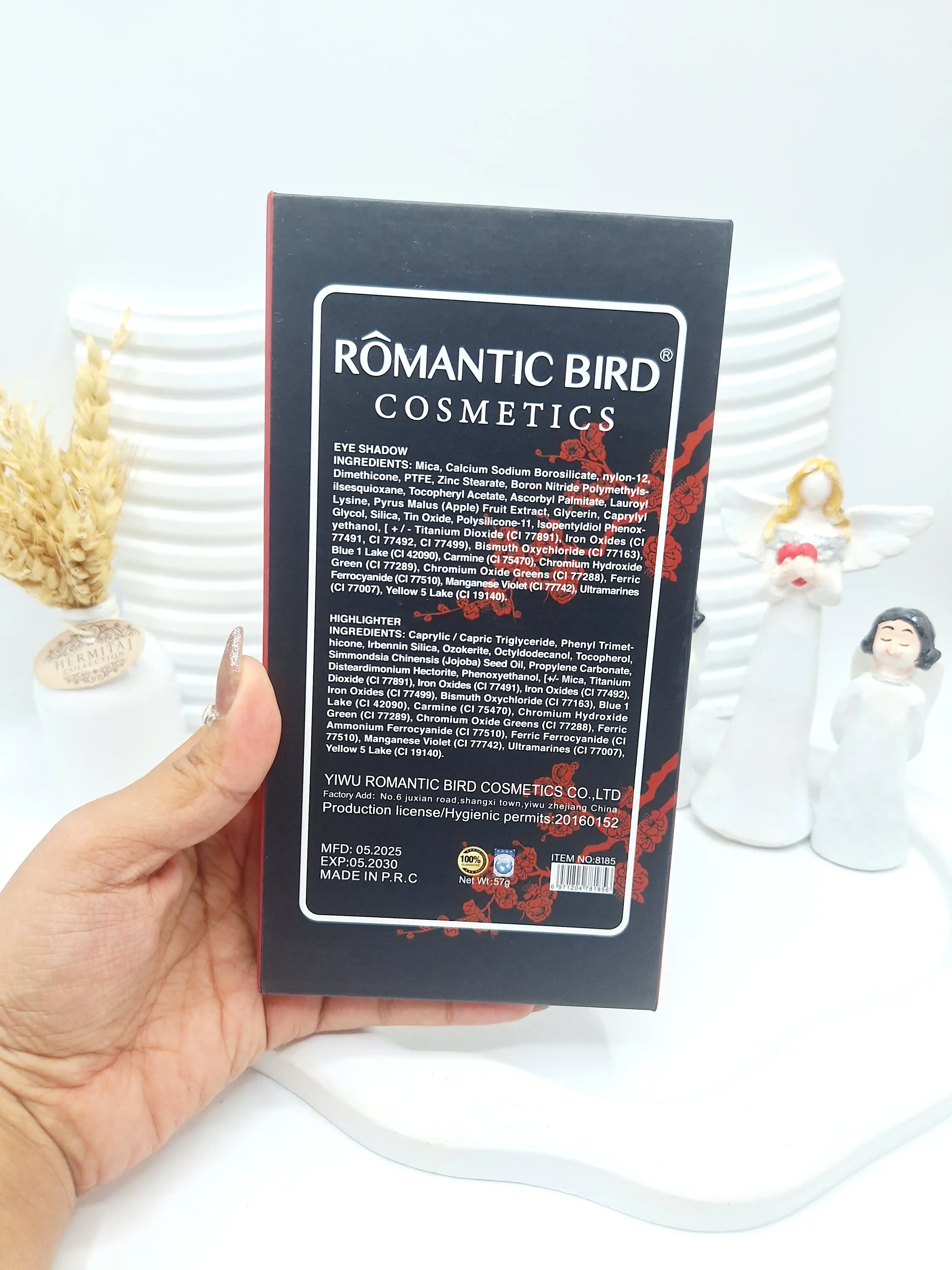 پالت همه کاره سایه طرح دختر برند ROMANTIC BIRD کد 8185